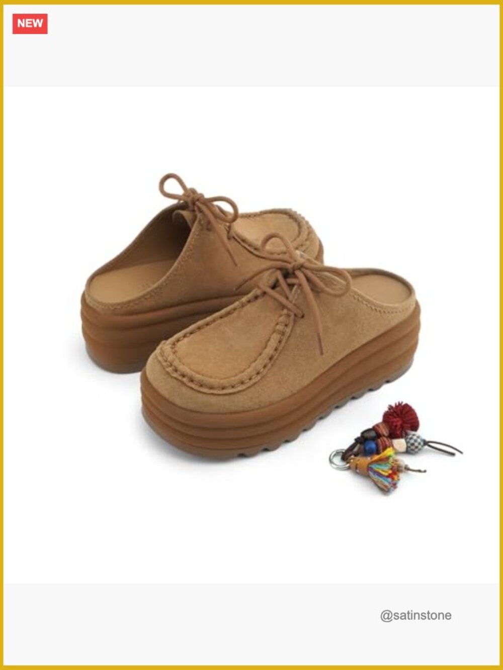 Genuine Suede Platform Mules for Women Potato Shoes Clogs Slip On Chunky Sole - Picture 4 of 7
